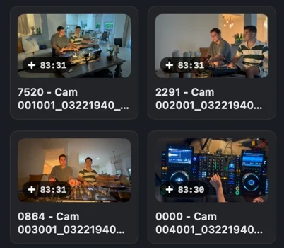 Camera files in the media pool
